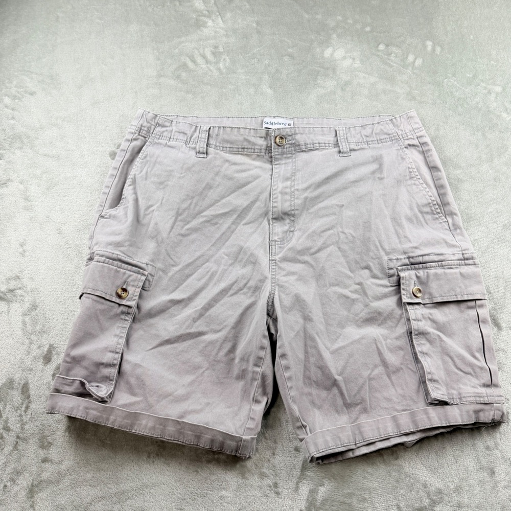 Saddlebred Men's Cargo Shorts‎ Gray Size 40 Stretch Casual Outdoor Utility